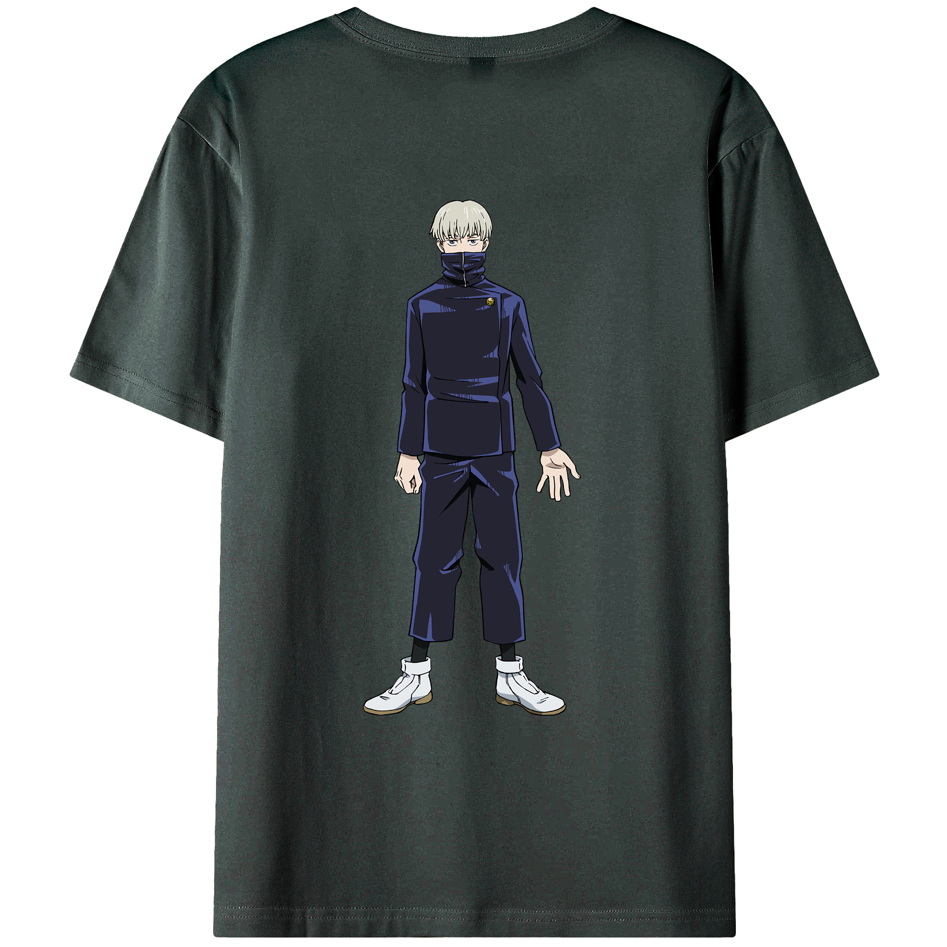 （画像用） 呪術廻戦 Jujutsu Kaisen 綿100％ メンズ半袖Tシャツ（バックプリント） 通気性